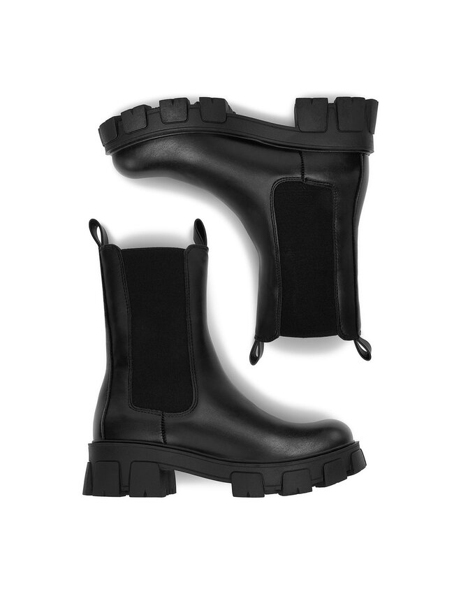 DeeZee Μποτάκια με λάστιχο DeeZee 12837-22-BLACK PU Μαύρο