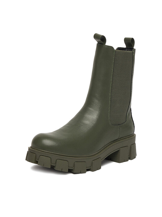 DeeZee Kotníková obuv s elastickým prvkem DeeZee 12837-22 Khaki
