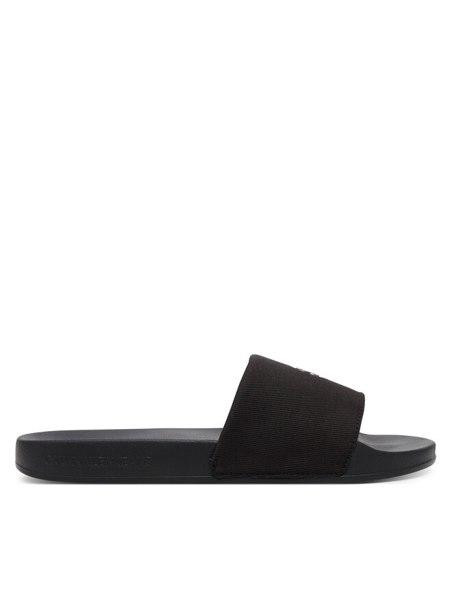 Calvin Klein Jeans Natikače Calvin Klein Jeans Slide Monogram Hardware YW0YW01713 Crna