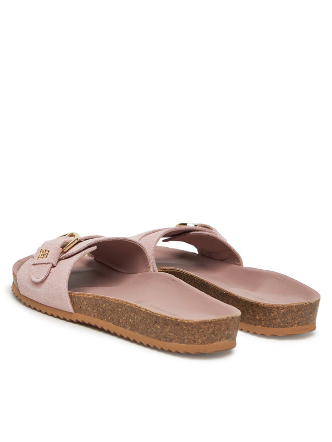 Tommy Hilfiger Чехли Tommy Hilfiger Soft Suede Adjustable Mule FW0FW08809 Розов