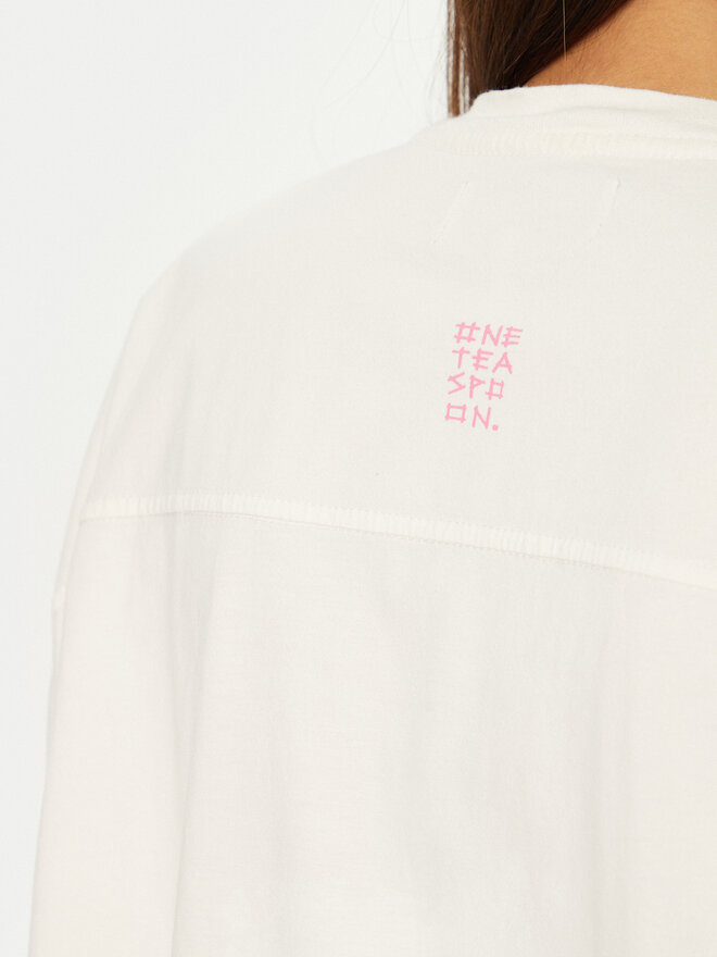 One Teaspoon One Teaspoon T-Shirt Angel 26821 Écru Relaxed Fit