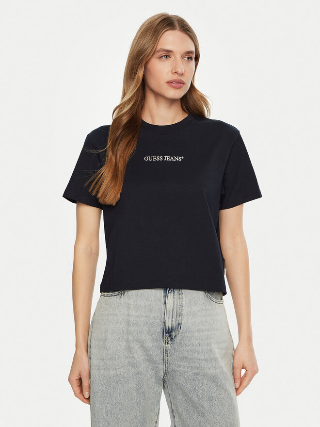 Guess Jeans Guess Jeans Marškinėliai W5RI42 K8HM0 Mėlyna Regular Fit