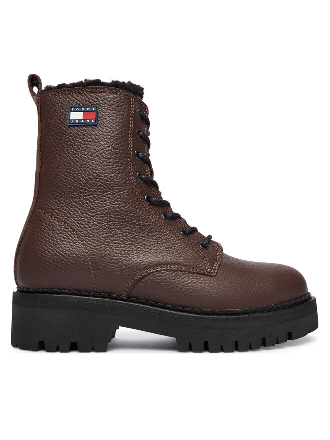 Tommy Jeans Schnürstiefeletten Tommy Jeans Tjw Urban Laceup Boot Wl EN0EN02906 Braun