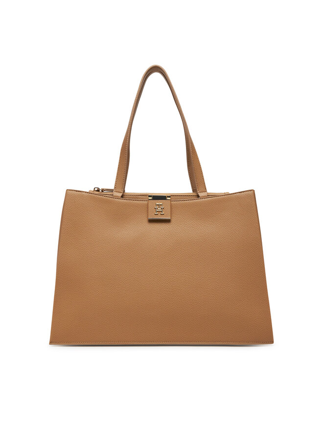 Tommy Hilfiger Ročna torba Tommy Hilfiger Th Her Tote AW0AW17191 Rjava