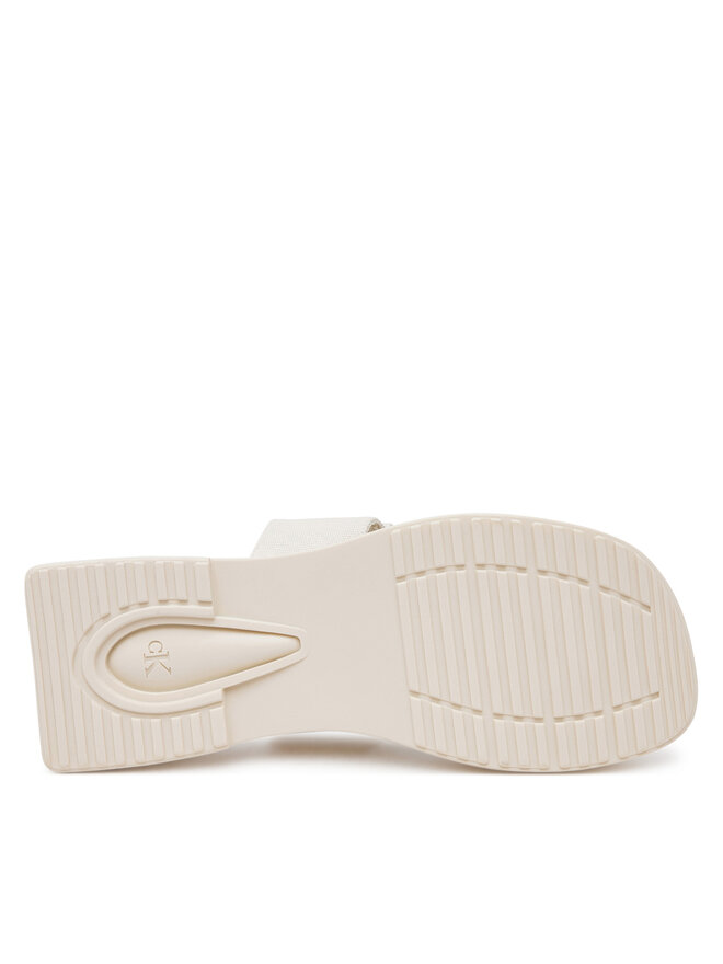 Calvin Klein Jeans Flip flop Calvin Klein Jeans Sq Low Wedge Sandal Rope YW0YW01717 Bej