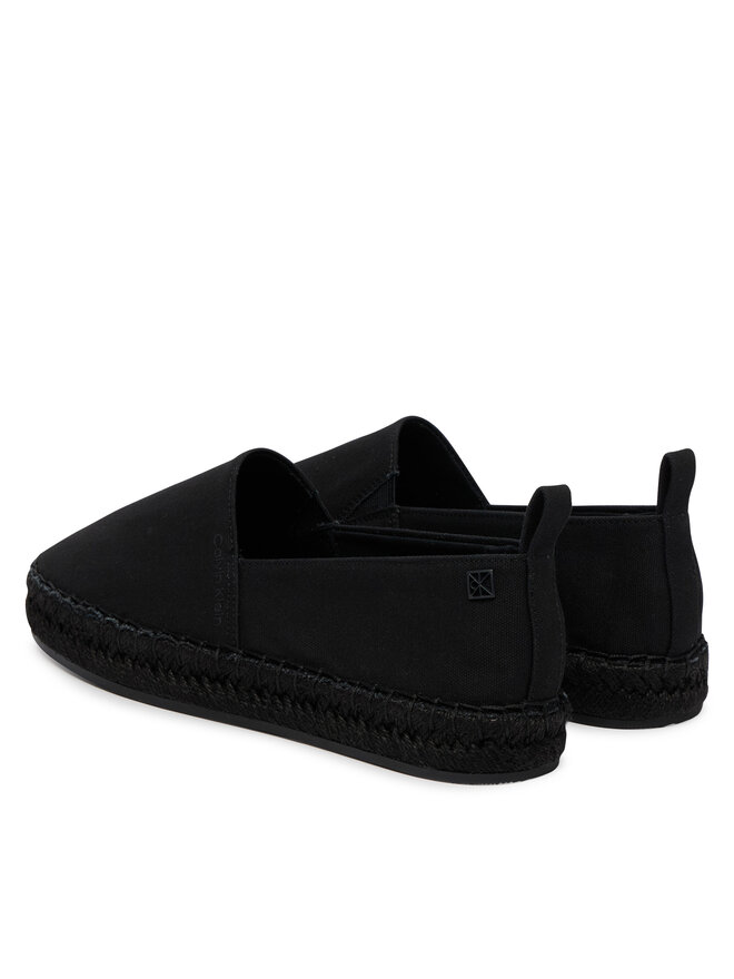 Calvin Klein Espadrilles Calvin Klein Oblique Espadrille Canvas HW0HW02931 Schwarz