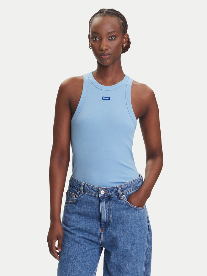 HUGO HUGO Τοπ Easy 50508857 Γαλάζιο Slim Fit
