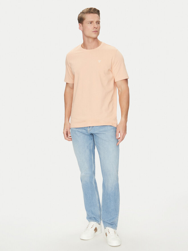 Guess Guess Marškinėliai M4YI0A KCCM1 Oranžinė Regular Fit
