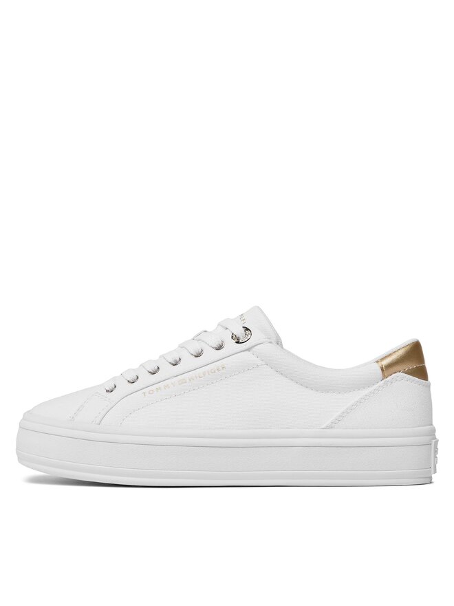 Tommy Hilfiger Sneakersy Tommy Hilfiger Essential Vulc Canvas Sneaker FW0FW07682 Bílá