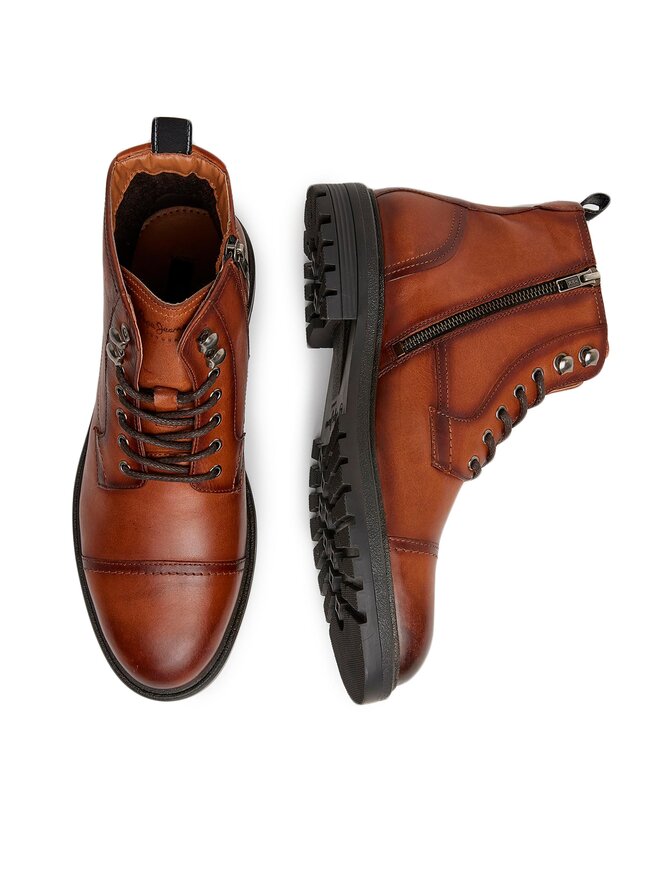 Pepe Jeans Kozačky Pepe Jeans PMS50237 Hnědá