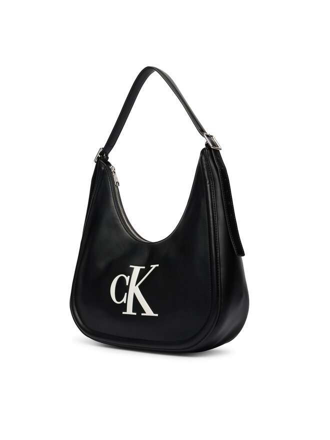 Calvin Klein Handtasche Calvin Klein Bold Ck Crescent LV04F3427G Schwarz