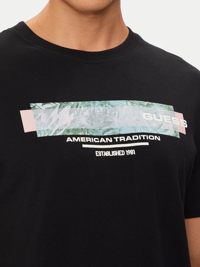 Guess Guess T-Shirt M4YI03 I3Z14 Μαύρο Regular Fit