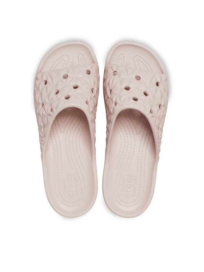 Pantoletten Crocs Classic Platform Geometric Slide W 209564 Rosa eschuhe