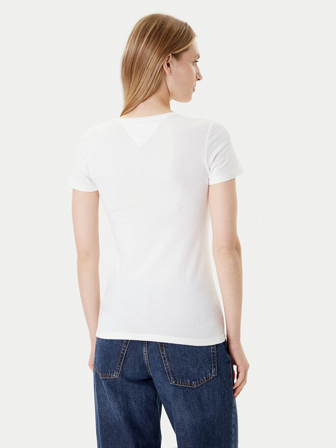 Tommy Jeans Tommy Jeans T-Shirt Tjw Skinny Stretch DW0DW09197 Weiß Slim Fit