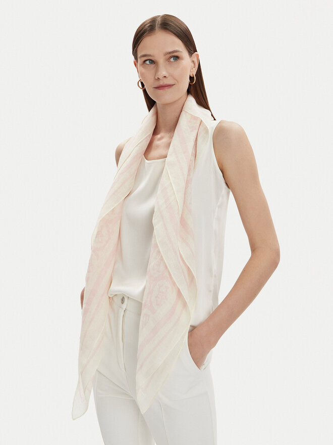 Tommy Hilfiger Chusta Tommy Hilfiger Beach Summer Linen Square AW0AW16029 Różowy