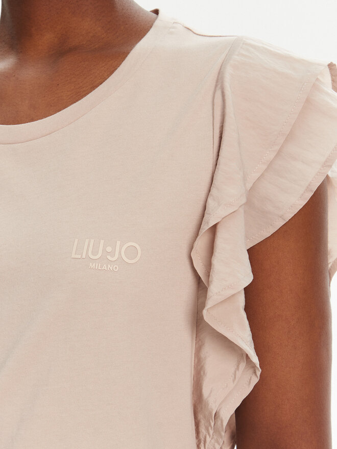 Liu Jo Sport Liu Jo Sport T-Shirt TA5178 J5904 Beige Regular Fit
