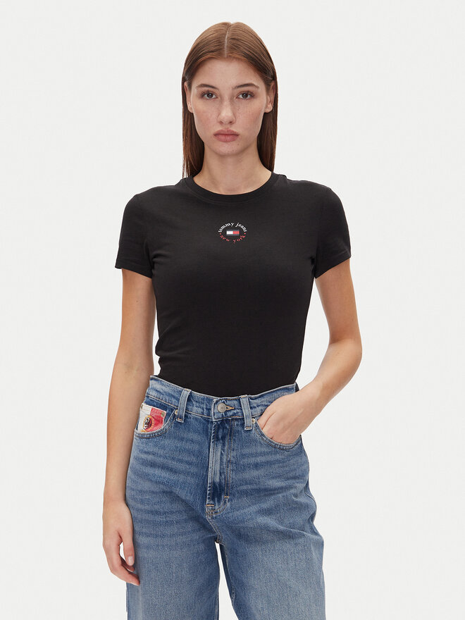 Tommy Jeans Tommy Jeans T-Shirt Tjw Slim Essential Logo 2 Tee DW0DW20316 Μαύρο Regular Fit