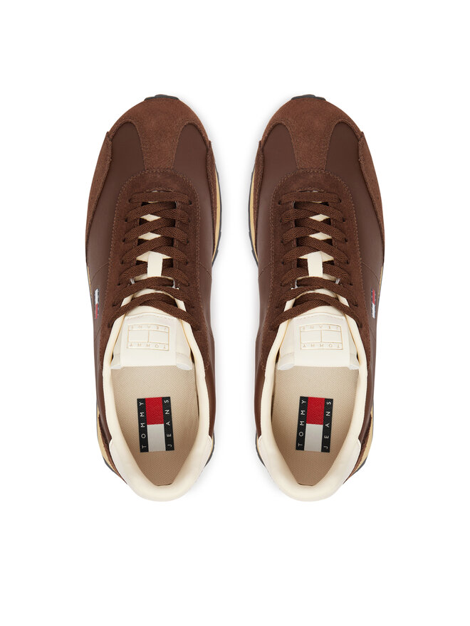 Tommy Jeans Sneakers Tommy Jeans Tjm Retro Runner Archive Mix Mat EM0EM01763 Braun