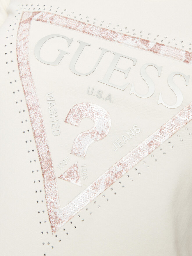 Guess Guess Marškinėliai W5RI21 J1314 Écru Regular Fit