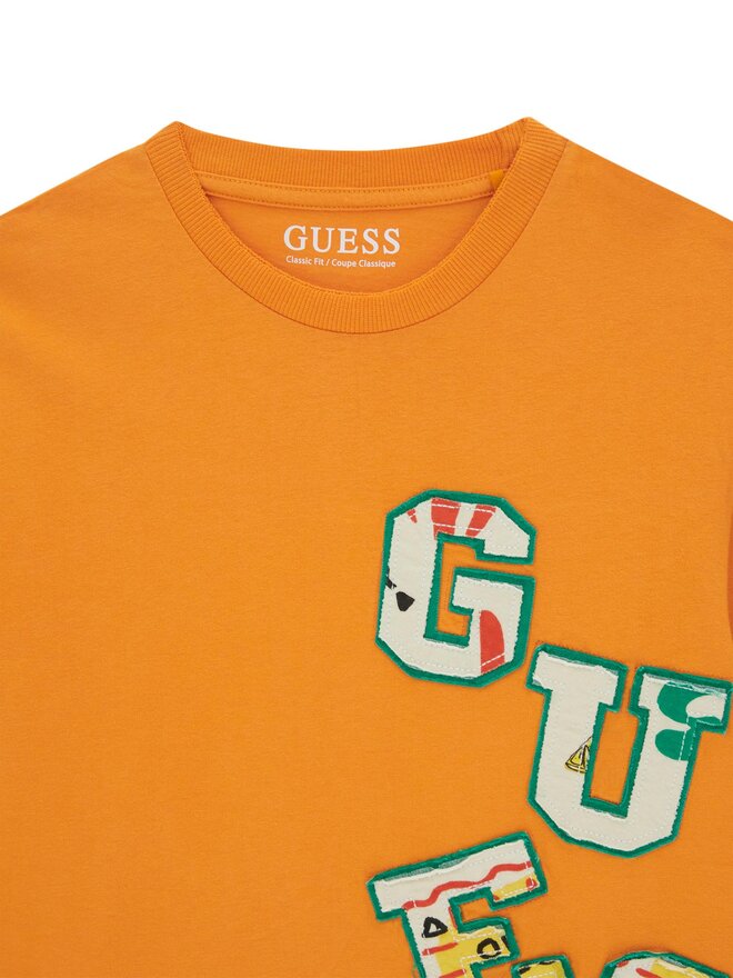 Guess Guess T-Shirt L6GI02 K8HM4 Orange Relaxed Fit