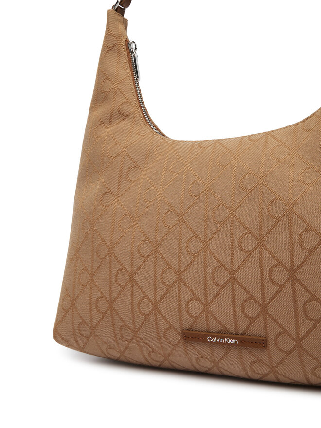 Calvin Klein Handtasche Calvin Klein Emblem Jacquard LV04F3635G Braun