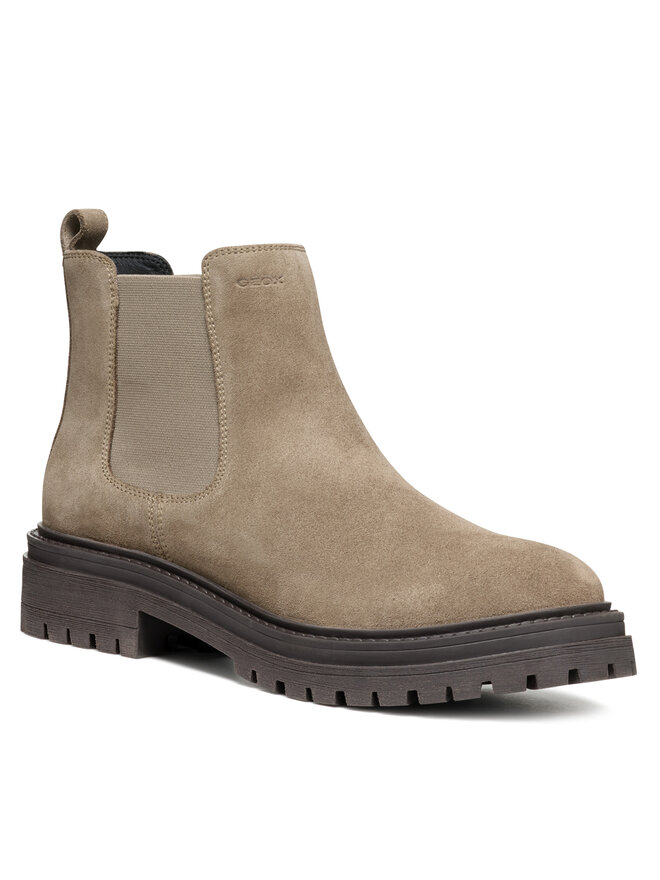 Geox Kotníková obuv s elastickým prvkem Geox D Iridea D04HRB 00022 C6029 Béžová