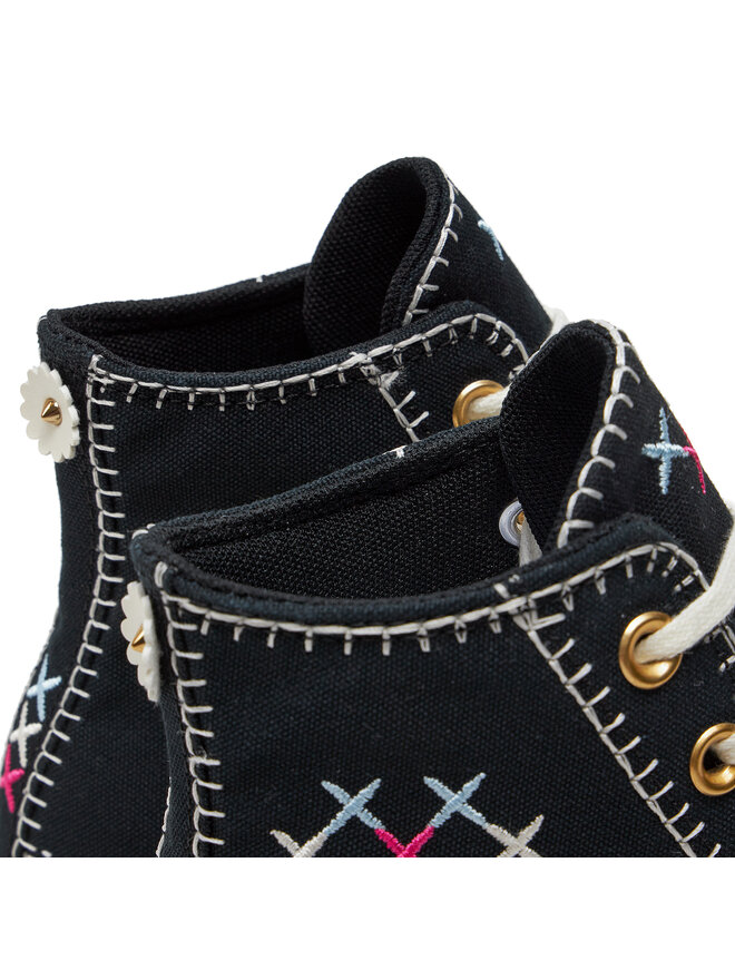 Converse Tornacipő Converse Chuck Taylor All Star Lift Crafted Stitching Platform Hi A08731C Fekete