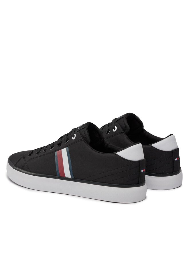 Tommy Hilfiger Sneakers Tommy Hilfiger Th Hi Vulc Low Stripes Mesh FM0FM04946 Nero