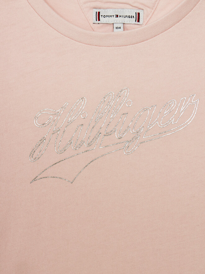 Tommy Hilfiger Tommy Hilfiger Camiseta Hilfiger Script Tee S/S KG0KG07714 Rosa Regular Fit