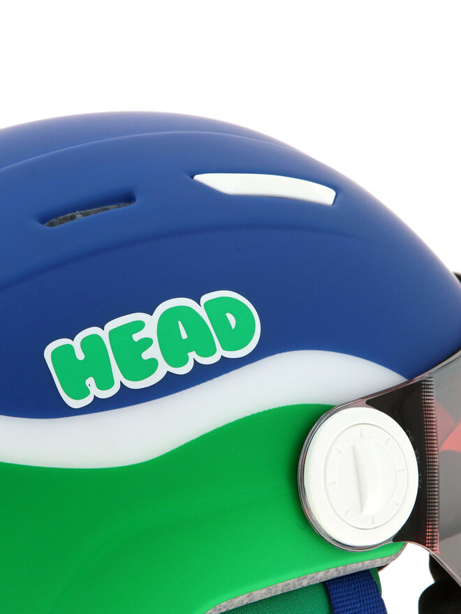 Head Kask narciarski Head Mojo Visor Blue/Green 328234 Niebieski