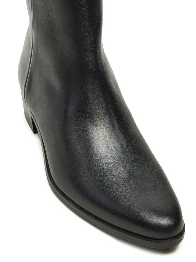 Tommy Hilfiger Stivaletti Tommy Hilfiger Low Cowboy Flat Leather FW0FW08103 Nero