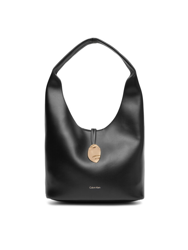 Calvin Klein Jeans Τσάντα Calvin Klein Jeans Stone Lock Slouchy Small Shoulde LV04K3176G Μαύρο
