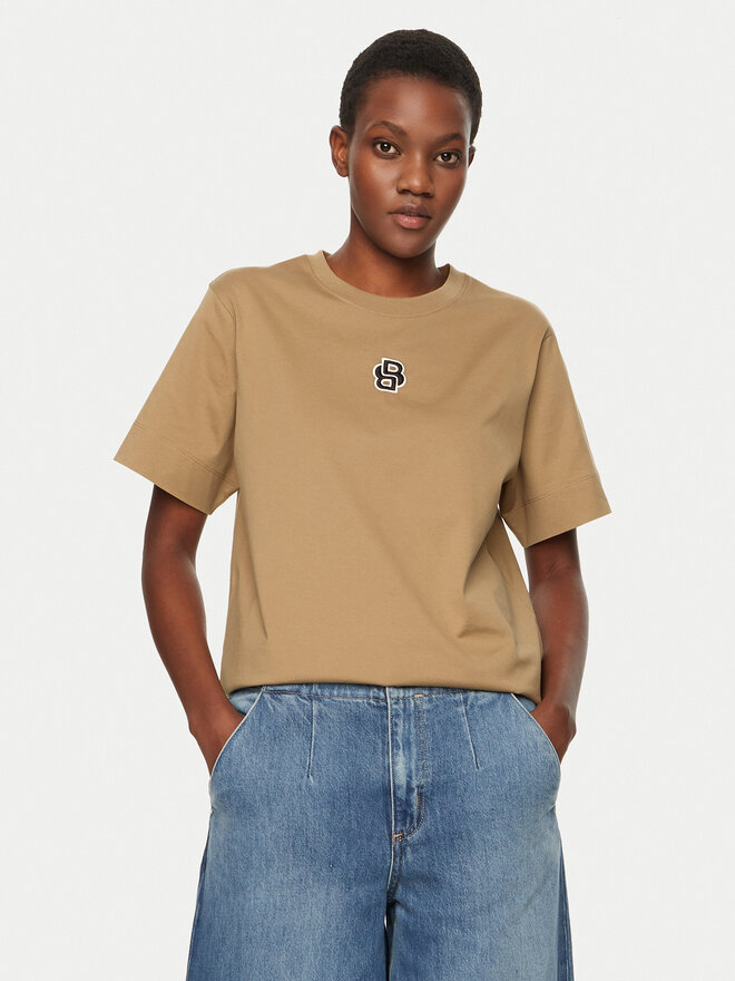 BOSS BOSS Camiseta 50526205 Beis Regular Fit