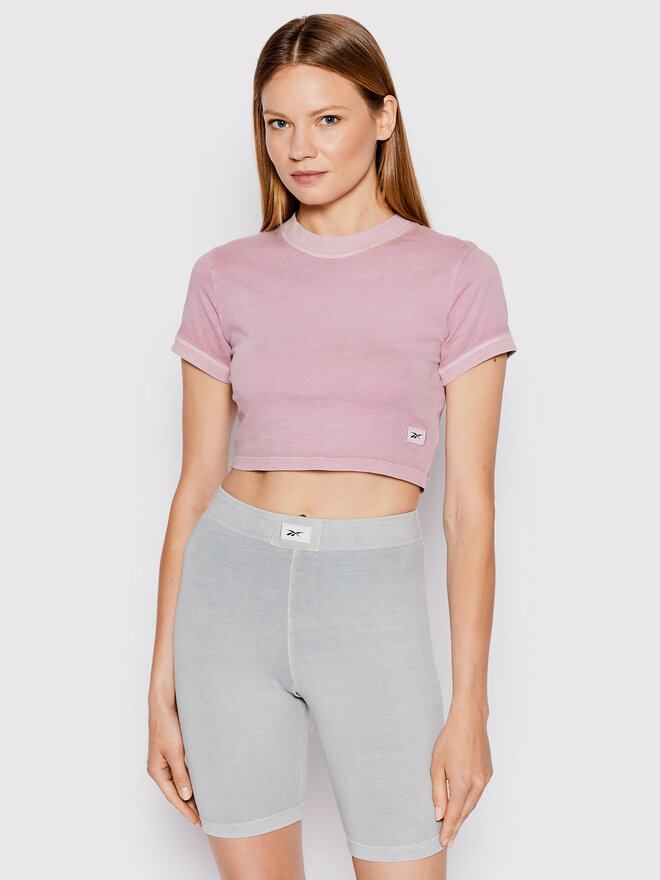 Reebok Reebok Marškinėliai Classics Natural Dye HK4967 Rožinė Slim Fit