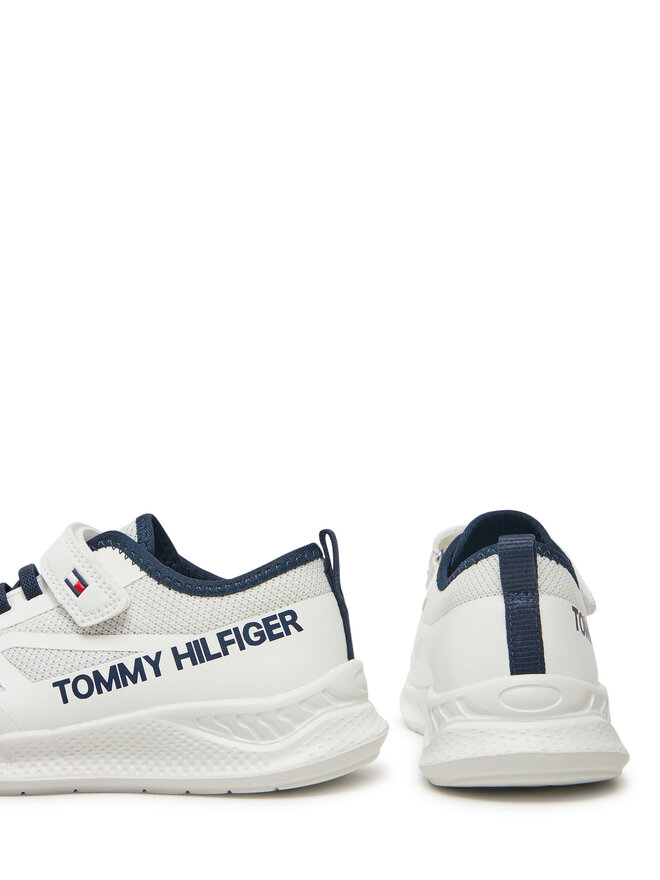 Tommy Hilfiger Сникърси Tommy Hilfiger Low Cut Lace-Up/Velcro Sneaker T1B9-33868-1756 S Бял