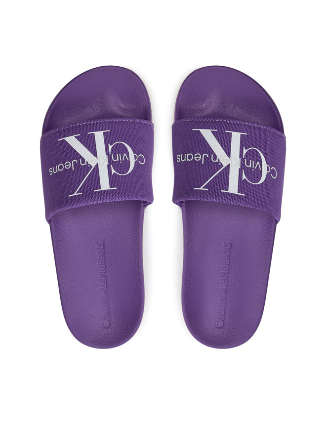 Calvin Klein Jeans Παντόφλες Calvin Klein Jeans Slide Monogram Co YW0YW00103 Μωβ
