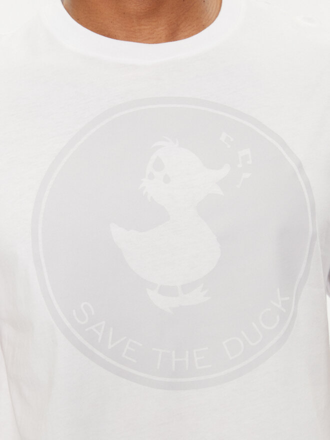 Save The Duck Save The Duck Camiseta DT1716M BESY18 Blanco Regular Fit