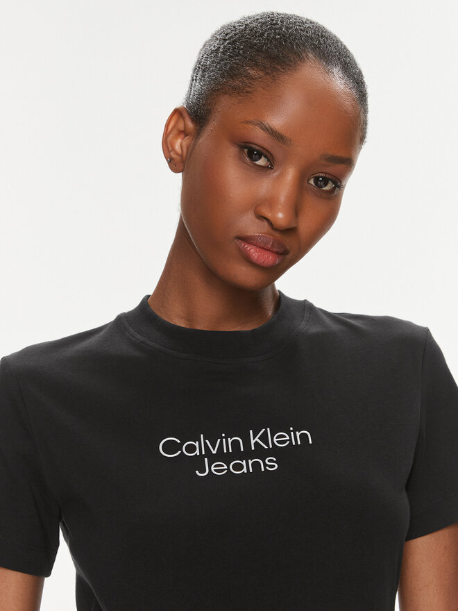 Calvin Klein Jeans Calvin Klein Jeans T-Shirt Institutional J20J223222 Μαύρο Regular Fit