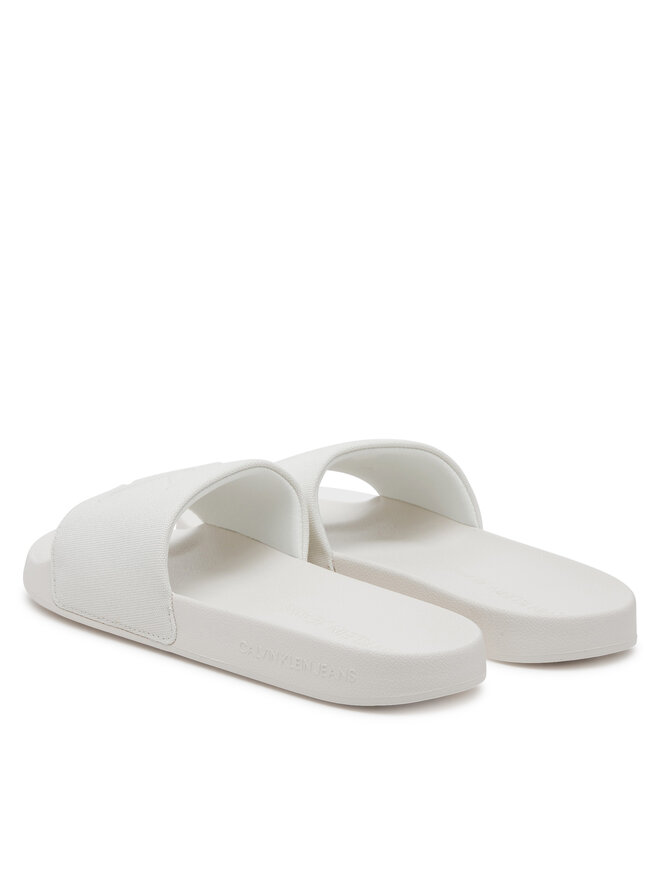 Calvin Klein Jeans Šľapky Calvin Klein Jeans Slide Hf Mono Cv YM0YM01282 Biela