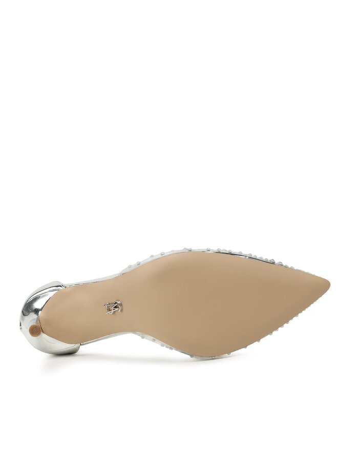 Steve Madden Szpilki Steve Madden Ravaged Sandal SM11002564 SM11002564-751 Srebrny