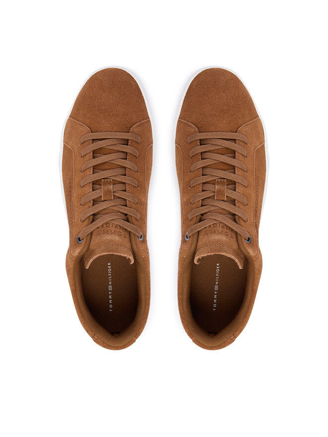 Tommy Hilfiger Sneakers Tommy Hilfiger Th Court Premium Suede FM0FM05880 Braun