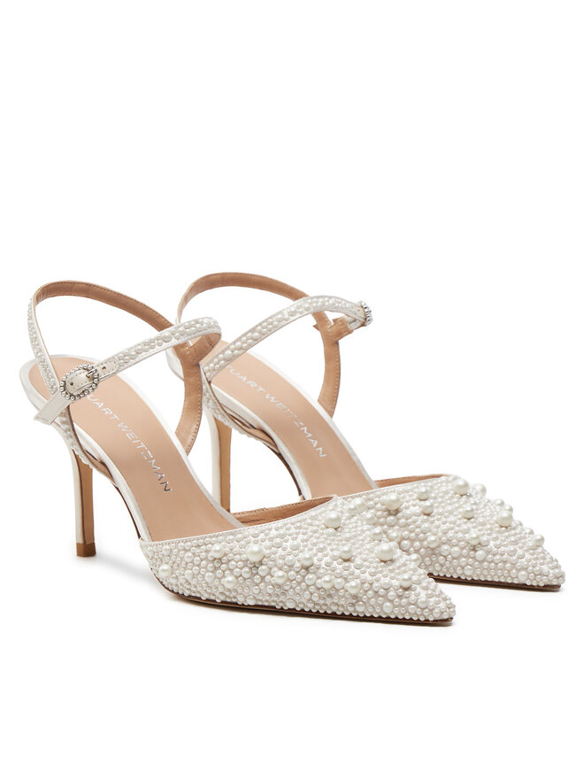 Stuart Weitzman Sandały Stuart Weitzman Bliss 85 Pump SI822 Biały