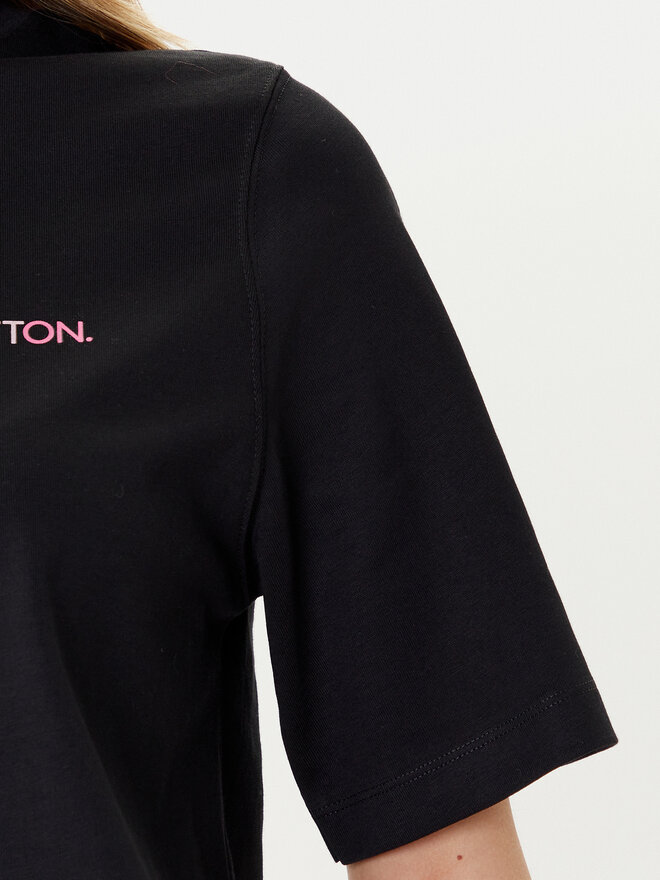 United Colors Of Benetton United Colors Of Benetton Marškinėliai 3BL0D109D Juoda Relaxed Fit