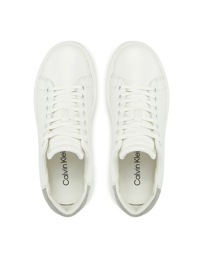 Calvin Klein Sneakersy Calvin Klein Cupsole Lace Up - Suede Bt HW0HW02404 Biały