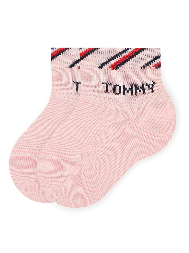 Tommy Hilfiger Комплект 3 чифта дълги чорапи детски Tommy Hilfiger 701220277 Розов