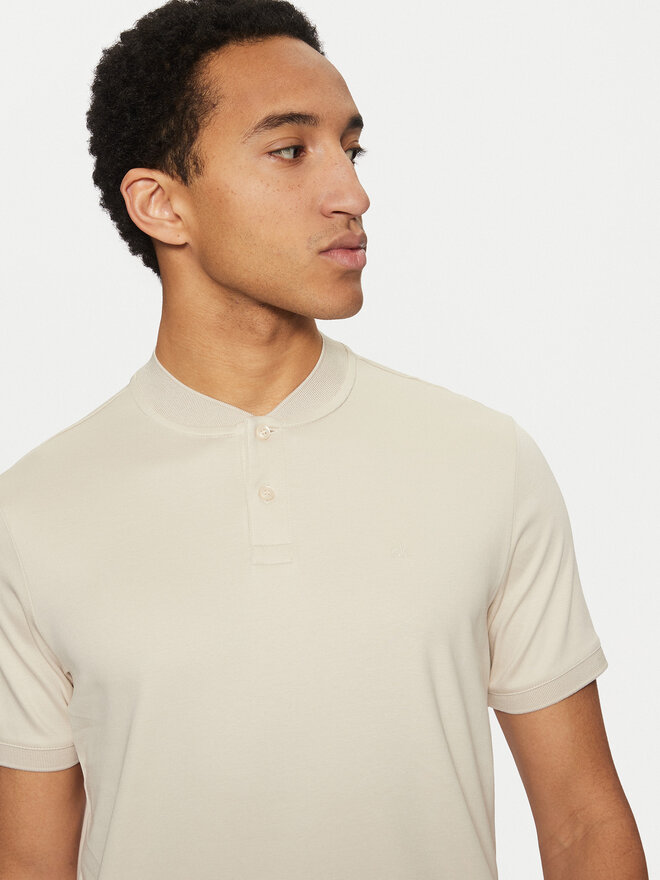 Calvin Klein Calvin Klein Pólóing K10K111201 Bézs Regular Fit