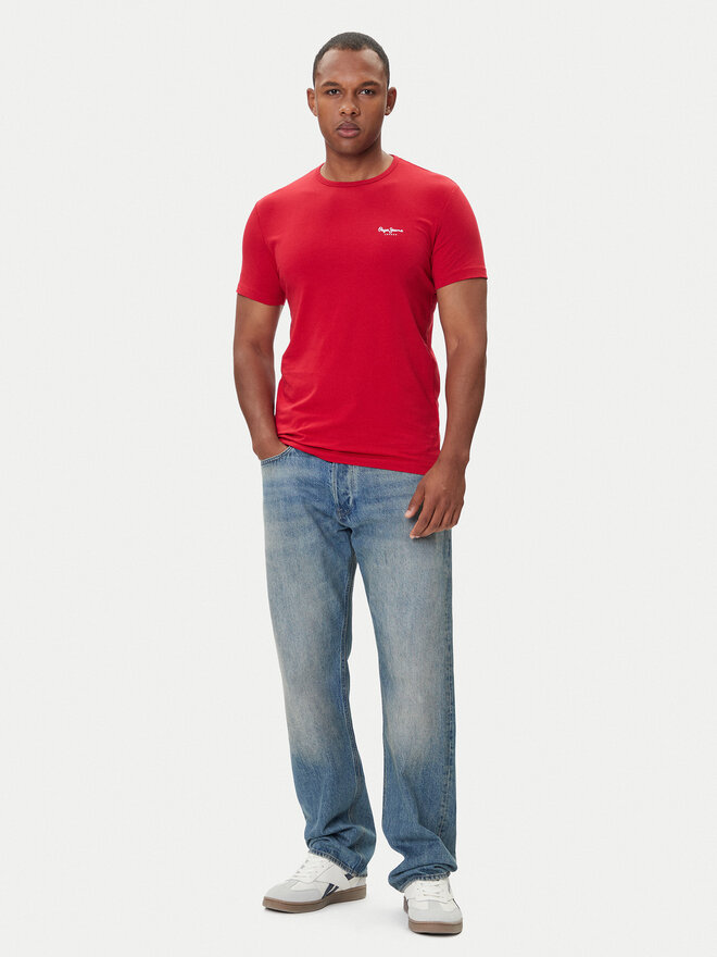 Pepe Jeans Pepe Jeans Camiseta Original Basic 3N PM5010133 Rojo Regular Fit