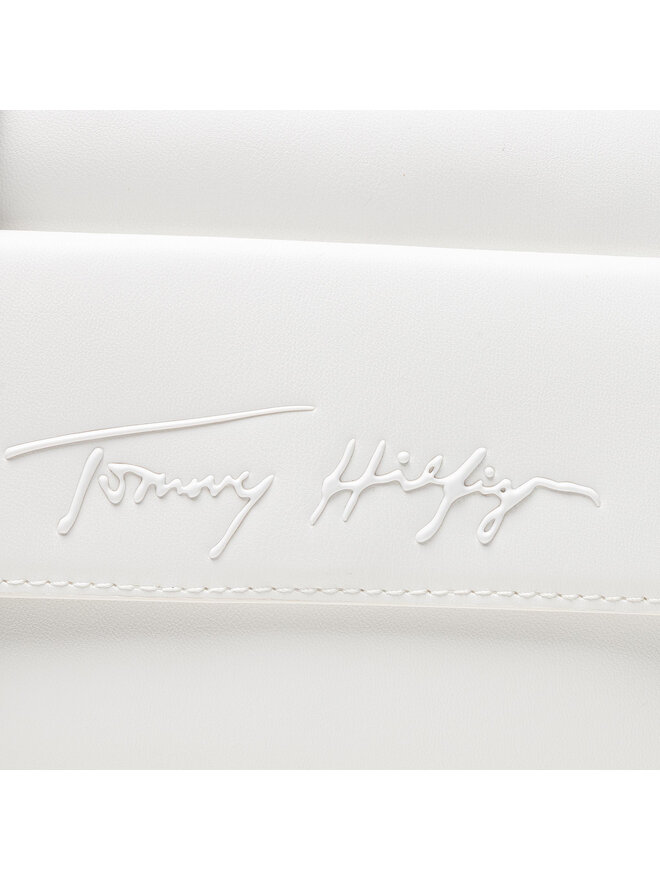 Tommy Hilfiger Ročna torba Tommy Hilfiger Iconic Tommy Camera Bag Sign AW0AW10958 Bela