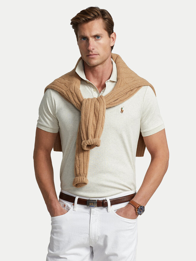 Polo Ralph Lauren Polo Ralph Lauren Poloshirt 710713130002 Écru Custom Slim Fit