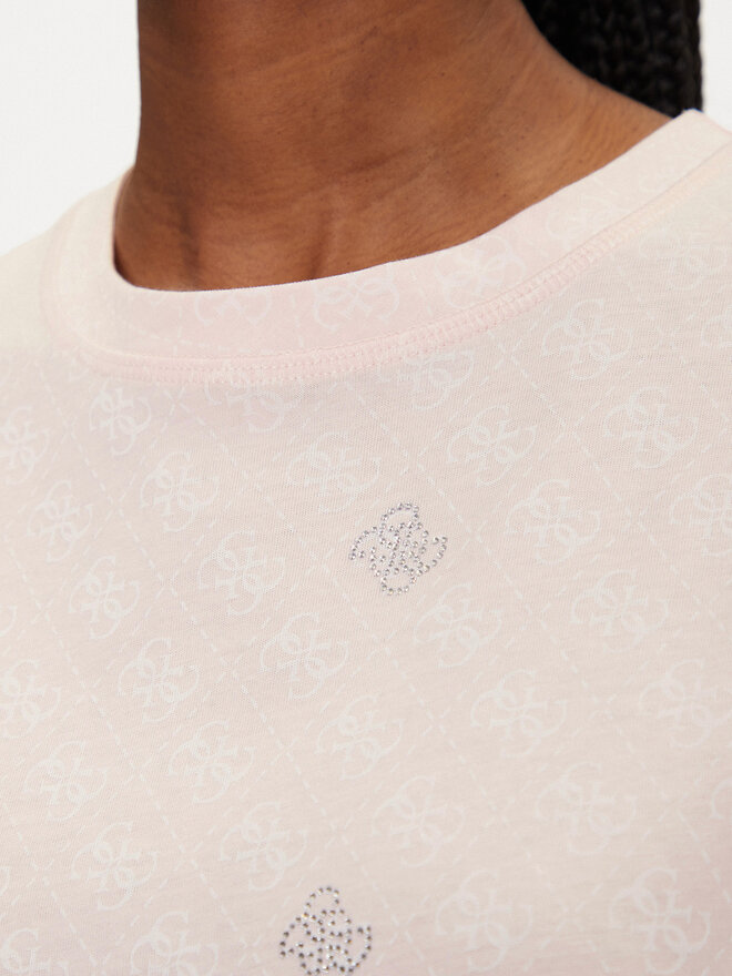Guess Guess Marškinėliai V5GI16 I3Z14 Rožinė Regular Fit